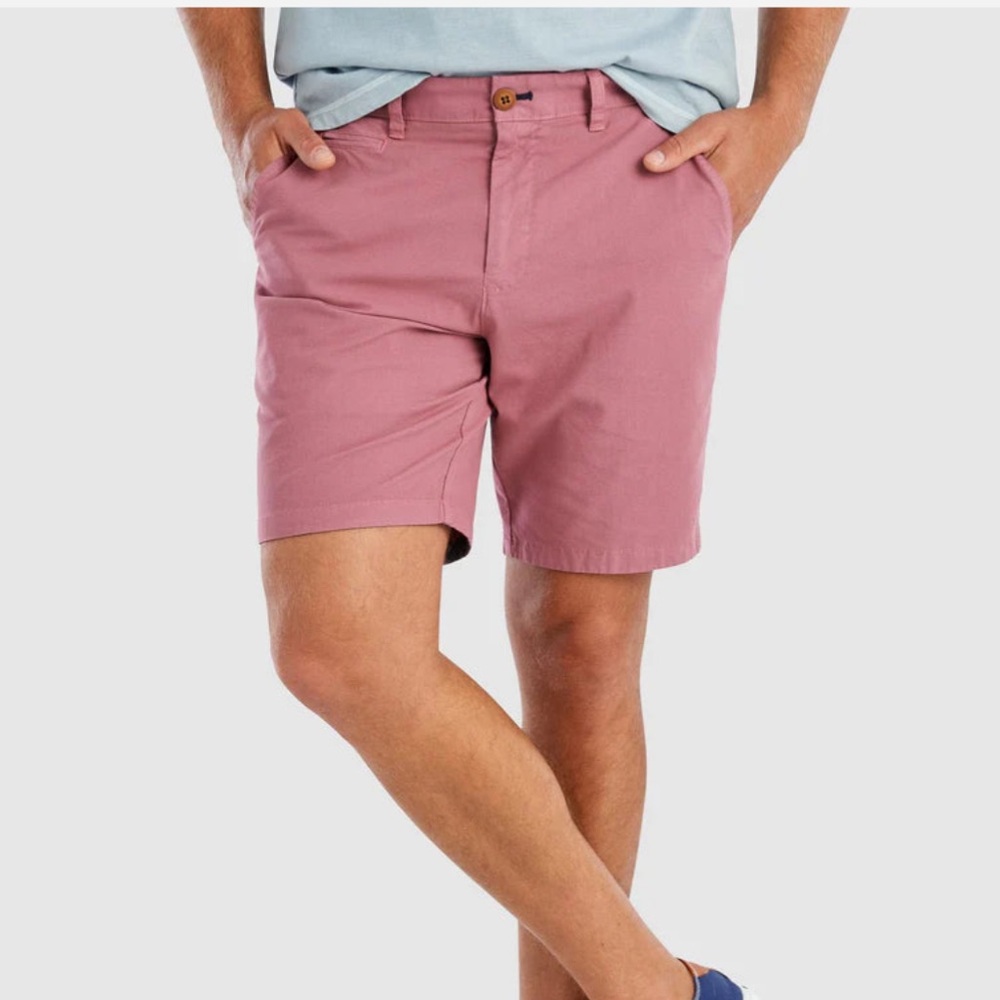 Johnnie-O Santiago Cotton Stretch Shorts sz 40 color Malibu Red